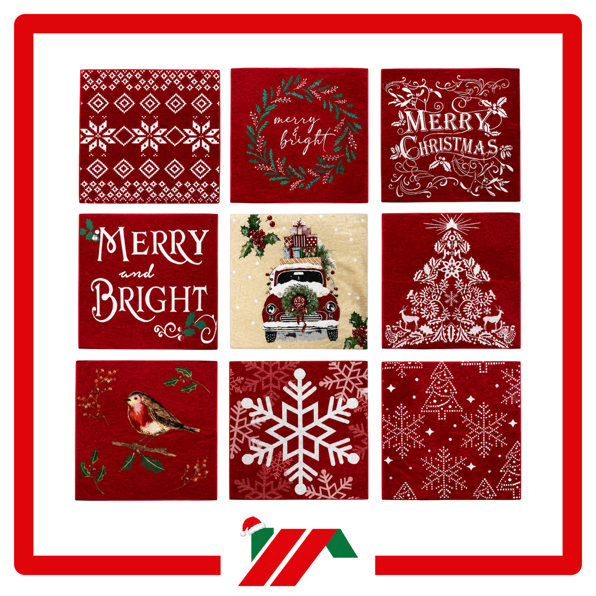 FUNDA DE COJIN NAVIDEÑO TERCIOPELO