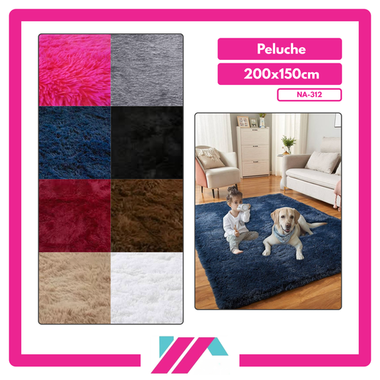 ALFOMBRA PELUCHE COLOR ENTERO - 200X200CM