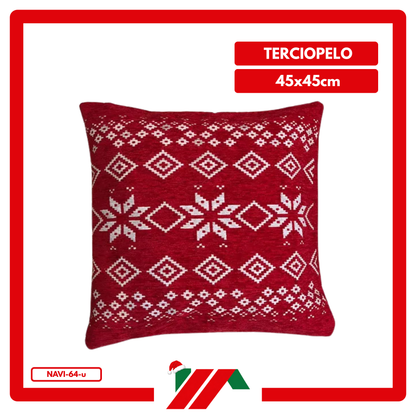 FUNDA DE COJIN NAVIDEÑO TERCIOPELO