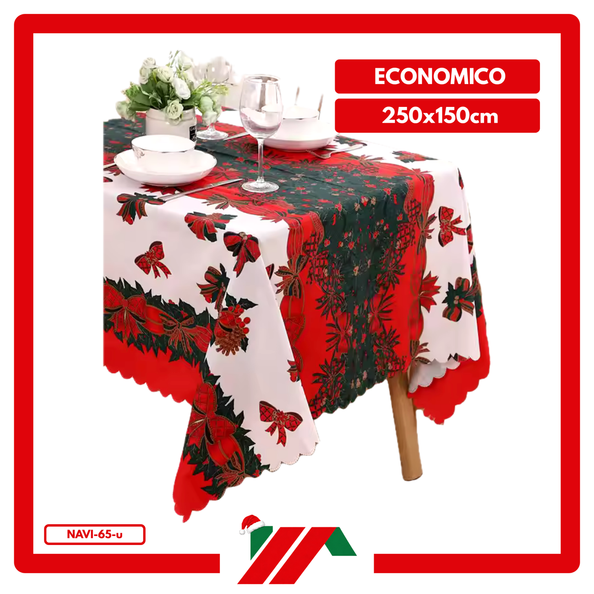 MANTEL DE MESA NAVIDEÑO ECONOMICO