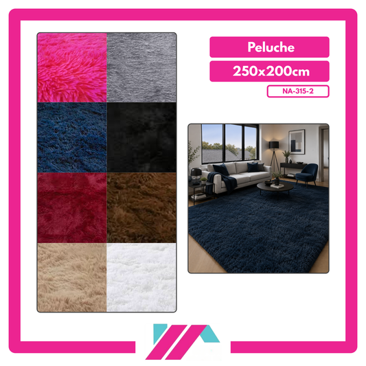 ALFOMBRA PELUCHE COLOR ENTERO - 250X200CM