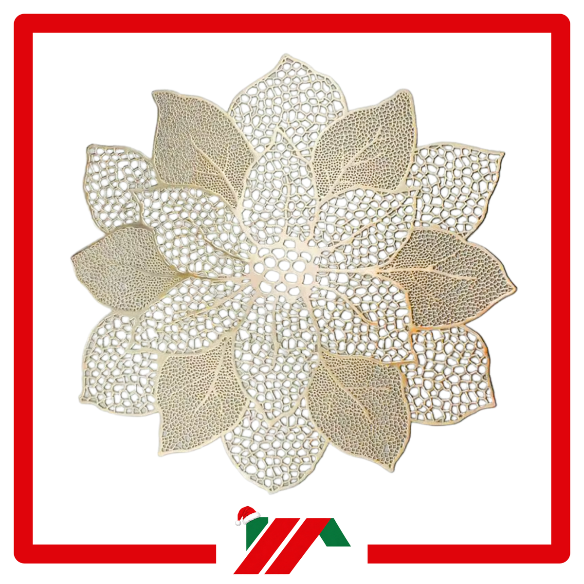 INDIVIDUAL NAVIDEÑO FLOR DORADO