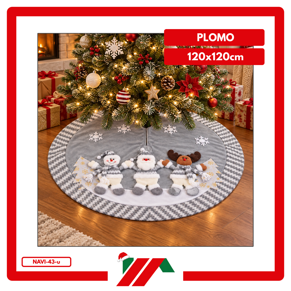 PISO DE ARBOL PLOMO 3 MUÑECOS