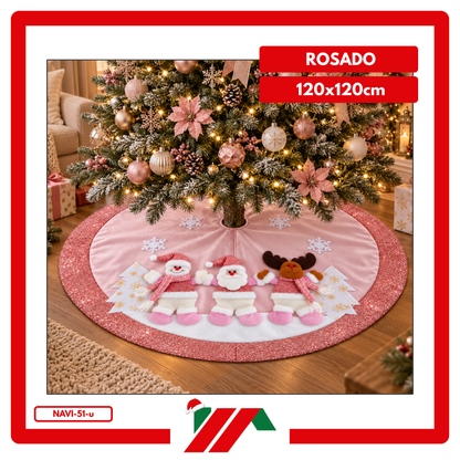 PISO DE ARBOL ROSADO 3 MUÑECOS