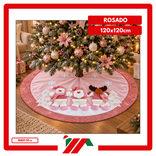 PISO DE ARBOL ROSADO 3 MUÑECOS